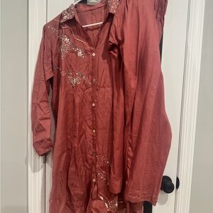 Cord set cotton Indian kurta Pakistani dress 2 piece